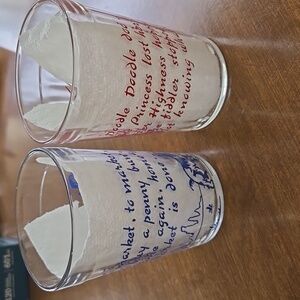 Vintage Anchor Hocking  Nursery   Glasses 1950's
